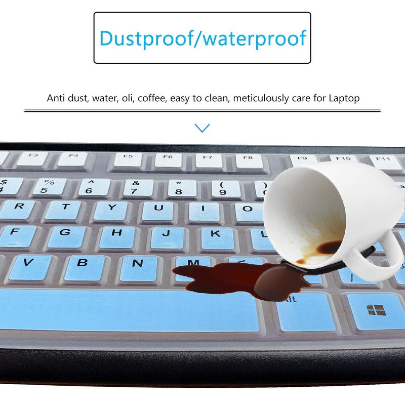 MUBUY-GOL MUBUY Keyboard Cover & Skin Protector for Logitech MK120 - keyboard Protective Skin, US Layout - Image 3